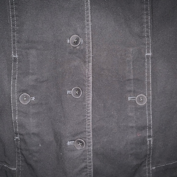 Eileen Fischer Button Up Blazer, PS Charcoal Grey - Picture 10 of 15